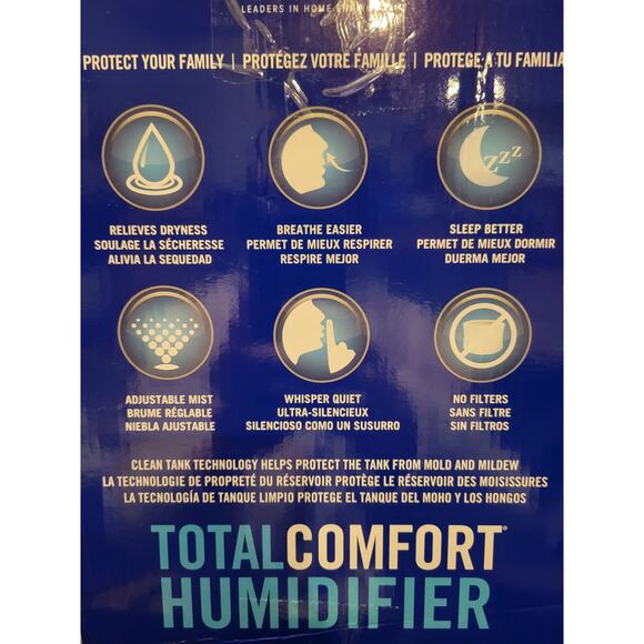 NIB Homedics TotalComfort Aromatherapy Humidifier Relieve Dryness Cool Mist - Picture 7 of 8